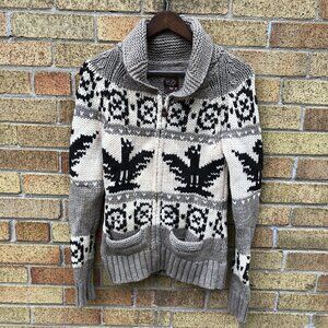 TNA Lambswool Cardigan Sweater Small